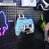 Acessórios para Painel Perfurado Redondo de Ferro Forjado Gancho Universal Cesta de Malha de Metal Caixa de Armazenamento de Plástico Prateleira Magnética Sem Clipe