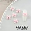 Accesorios para Uñas con Moño de Cinta Afelpada Rosa y Blanco Corbata de Moño Roja Oso de Peluche Decoraciones para Uñas Venta al por Mayor