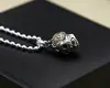 Joyería de plata de ley S925 al por mayor personalidad punk alternativa moda para hombres y mujeres calavera incrustada cobre colgante vintage