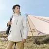 Chaqueta exterior 3 en 1 para hombres y mujeres, conjunto de dos piezas, chaqueta deportiva para parejas, abrigo deportivo con capucha, ropa de trabajo