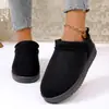 2026 Nuevo Modelo Transfronterizo Casual Cálido Resistente al Frío Botas de Nieve, Zapatos de Algodón Bajos de Talla Grande, Talla 42, Zapatos de Mujer de Suela Gruesa de Comercio Exterior