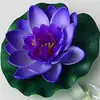 Flores de lótus artificiais, folhas de lótus e decorações falsas para lago, incluindo nenúfares de plástico e lagos de peixes, para oferendas budistas, com frete grátis