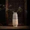 Jarrón de Cerámica Hecho a Mano Jingdezhen, Adorno Decorativo de Alta Gama para Sala de Estar y Estudio, Arreglo Floral Artístico, Maceta de Cerámica Gruesa Hidropónica