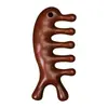 Pente de Massagem de Sândalo Natural Cabeça Terapêutica de Meridianos Pente Raspador Anti-Quebra Dentes Grandes Dentes Largos Pente Acompanhante Presente Mãos Dadas Pente de Madeira Maciça