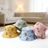 Nuevo Estilo Primavera y Verano Sombrero de Pescador de Dibujos Animados de Oso para Niños, Sombrero de Cubo con Protección Solar para Niños y Niñas, Sombrero de Viaje Lindo y Transpirable