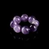 Anillos de amatista natural para correr 4 mm 6 mm cuentas redondas anillos para correr para joyería, collares, accesorios DIY, anillos de cristal para correr al por mayor