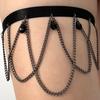 Cadena corporal de borlas de suministro transfronterizo personalidad moda sexy anillo de pierna negro para mujer europea y americana P0313