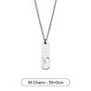 Collar de letra de acero de titanio para hombre, colgante simple y versátil con letras inglesas, diseño de nicho, accesorios de moda, venta al por mayor de accesorios