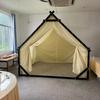Barraca Impermeável para Acampamento ao Ar Livre Casa à Prova de Chuva Formato Triangular Área Cênica Interna Jantar e Hospedagem Acampamento Céu Estrelado Acampamento Personalizado