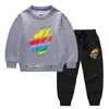 Nova coleção primavera e outono 2023 roupas infantis transfronteiriças suéter infantil calça conjunto de duas peças comércio exterior bebê algodão manga longa terno