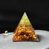 Pirâmide de Cristal Natural 5cm Olho de Tigre Ametista Lápis Lazúli Ornamento Mini para Mesa de Casa