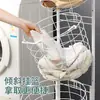 Cesta de Lavandería Sucia de Doble Capa con Ruedas, Carrito Móvil, Cesto de Lavandería Dividido para Baño del Hogar, Elegante Cesta de Almacenamiento de Ropa Sucia con Ruedas