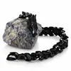 Pulsera Popular Transfronteriza Retro Europea y Americana Multicolor Quilla de Metal Longlin Punk Hip-Hop para Hombre