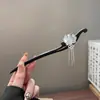 Horquilla Antigua de Sándalo y Loto para Mujer, Horquilla China con Borla, Accesorios de Horquilla Diarios Simples y de Alta Gama