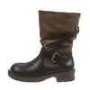 Melard nueva colección otoño 2026 para mujer: botas retro, de suela gruesa, a media pantorrilla, estilo western, y botas robustas