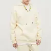 2026 Estilo Americano Pesado Tendência Marca Outono e Inverno Cor Sólida Forrado com Fleece Espesso Moletom com Capuz Tamanho Grande Solto Casual com Capuz para Homens