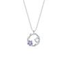 Collar floral lluvioso de plata esterlina 925 para mujer, diseño de nicho, entrada de lujo, cadena de clavícula de circonita, colgante de piedra esmaltada estilo ins