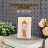 Creativo Dibujo Animado Acrílico Transparente Mini Imán para Refrigerador Marco de Fotos Rectangular Largo Pequeño Marco de Fotos Sin Necesidad de Taladrar