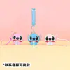 Bolsa de almacenamiento para auriculares de silicona con personaje Stitch para cruzar fronteras, llavero colgante, monedero infantil, llavero, personalización