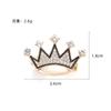 Broche Japonés Nuevo Creativo de Corona Pequeña Borde Negro Diamante Lujo Ligero Accesorios para Corsage de Traje Pin Antiluz