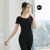 Oferta de Liquidação ~ Roupa para Prática de Dança Feminina Roupa de Dança Folk Moderna Manga Curta Gola V