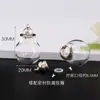 Colgante de Botella de Vidrio de Cristal con Tornillo de Gran Diámetro Sin Pegamento Colgante de Botella de Cabello Fetal DIY Collar de Botella de los Deseos de Cinabrio