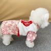 2025 nuevo traje Tang ropa para gato ropa de otoño e invierno perro año nuevo ropa acolchada de algodón teddy que oso bomei una generación de pelo