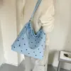 Bolsa Tote Grande Capacidade para Mulheres 2026 Nova Verão Sensação de Luxo Ponto de Bolinha Bolsa de Ombro Único Bolsa de Axila Bolsa Transversal para o Dia a Dia
