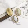 Novo grampo de cabelo retrô estilo chinês com acabamento de diamantes brilhantes e base de brocado Song, clipe simples para franja, acessório para Hanfu e cheongsam