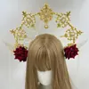 Lolita Nuestra Señora Aura Papa Tocados Lolita Accesorios para Fotos Lolita Disfraz Cosplay Tocados Corona Sol