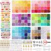 Pieza de cerámica suave de 132 colores con forma de cara sonriente, cuentas de corazón, cuentas sueltas, cuentas espaciadoras, línea elástica, bricolaje, hecho a mano, traje transfronterizo