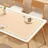 Mantel de Mesa Dopamina, Mantel Pequeño Atmosférico, Impermeable, Resistente al Aceite, No Lavable, Resistente al Calor, Resistente a Altas Temperaturas, Protector Aislante para Mesa de Café