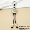 Cuerda Colgante Decorativa para Bolso, Cuerda Trenzada Anudada a Mano, Colgante Llavero para Equipaje, Correa para Teléfono Móvil, Cuerda de Nylon con Cuentas