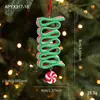 Novos Suprimentos para Decoração de Natal Pingentes Criativos de Doce Vermelho, Branco e Verde Argila Macia Pingentes Artificiais de Pirulito em Estoque