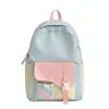 Mochila Escolar Estilo Crema Contrastante de Gran Capacidad Versátil para Estudiantes Ins Estilo Japonés Casual Linda Mochila para Computadora Femenina