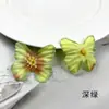 Mini flor de borboleta colorida DIY, cabeça de flor artificial em tecido de seda, material e acessórios de flor para grampo de cabelo, pequenos adereços para arranjos florais de casamento