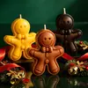 Caixa de Presente Vela de Natal Árvore de Natal Boneco de Gengibre Forma Criativa Vela Perfumada DIY Lembrança de Alta Qualidade Atacado