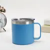 Taza de 12 oz transfronteriza interior y exterior acero inoxidable 304 doble aislamiento al vacío taza con asa americana taza de oficina