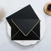 Sobre con borde bronceado, sobre de papel perlado con lunares, carta de invitación personalizada, sobre para tarjeta de presentación creativa, impresión de logotipo personalizado