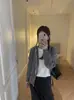 Cárdigan con capucha de cordón, manga larga, cremallera original YKK, bordado de poni, 100% lana, nuevo top de punto para mujer Otoño 2026