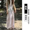 Calças femininas finas estilo japonês em Tencel-linho, corte balloon, estilo "old money" de verão, caimento relaxado, calças casuais largas que afinam