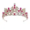 Acessórios de Cabelo Transfronteiriços Coroa Simples Princesa Tiara de Strass Coroa de Desfile Galvanizada Tiara de Coroa Exportação Direta Fornecimento