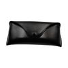 Nuevo estuche de cuero negro para gafas bolsa para gafas que contiene gafas de sol aterciopeladas caja de almacenamiento para gafas bolsa suave personalización