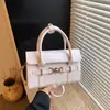 Bolsa Nova de Mão com Padrão de Pedra Primavera 2026, Bolsa de Ombro Transversal Fashion e Versátil, Bolsa Quadrada Pequena Feminina Tendência de Luxo Leve