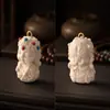 Pingente Verde Tara de Fruta Marfim Sintético com Contas Ornamento de Casal Colar de Contas Budistas Acessórios de Pulseira Pulseira DIY