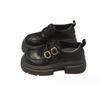 Zapatos Pequeños de Cuero para Mujer Estilo Retro Preppy Estilo Hong Kong Otoño 2024 Nuevo Estilo Japonés Moda Versátil Mocasines de Suela Gruesa Planos