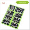 Conjunto de oito peças de fivela de desanel, ABC atacado conjunto de 8 peças de 24 conjunto completo de nove peças de metal brinquedos educativos fivela intelectual
