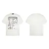 Camiseta de Tricô Branca Confortável de Alta Qualidade, Unissex, Nova Camisa de Manga Curta Estilo Americano Estampada Diretamente para Casais Primavera/Verão