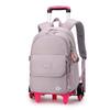 Mochila de Rodinhas Nova Chegada Peixe Natural para Alunos do Ensino Fundamental e Meninas Estilo Cor Sólida Grande Capacidade Mochila Removível