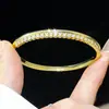 Moda Transfronteriza Europea y Americana Forma de Serpiente de Circonita Pulsera Geométrica Lujo Ligero Sensación de Alta Gama Pulsera Diseño de Nicho Joyería de Mano de Moda para Mujeres